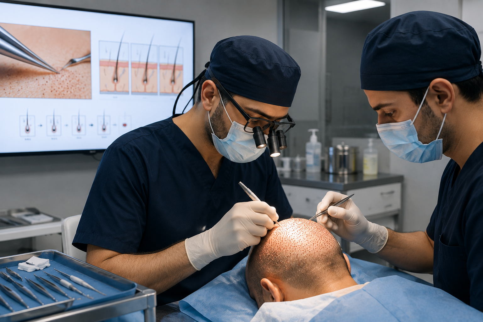 Channel Opening and Follicle Implantation