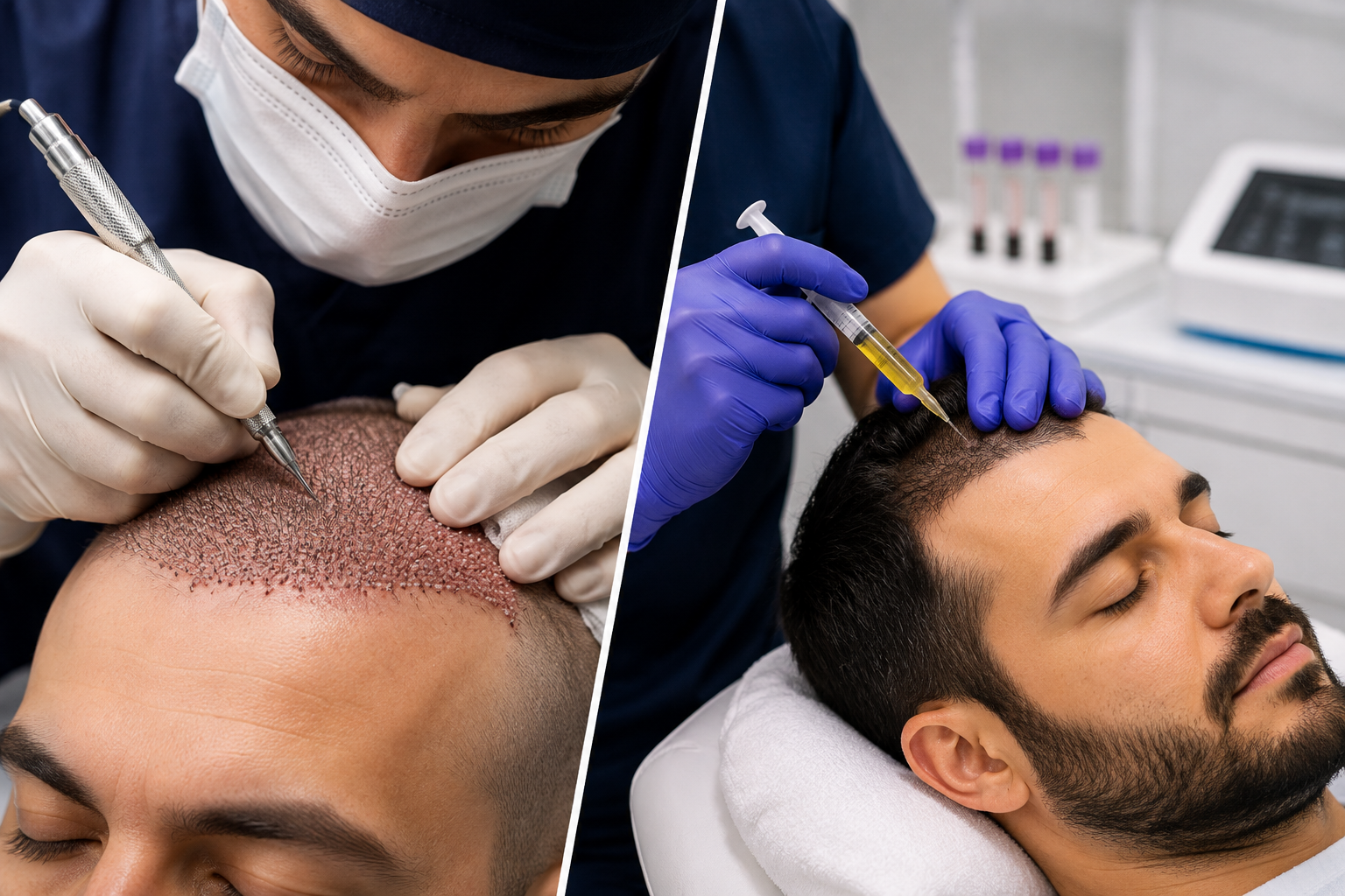 PRP with hair transplant